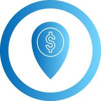 Location Gradient Circle Icon vector