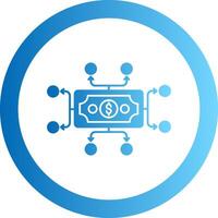 Expenses Gradient Circle Icon vector
