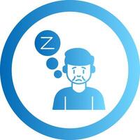 Insomnia Gradient Circle Icon vector
