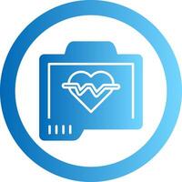 Pulse Oximeter Gradient Circle Icon vector
