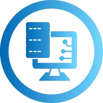 grande datos degradado circulo icono vector