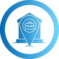 Remote Working Gradient Circle Icon vector