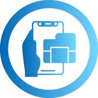Folder Gradient Circle Icon vector