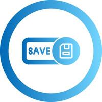 Save Gradient Circle Icon vector