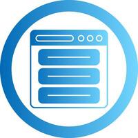 Web Menu Gradient Circle Icon vector