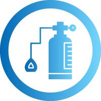 Oxygen Tank Gradient Circle Icon vector