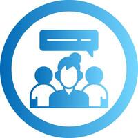 Mentor Gradient Circle Icon vector