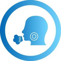 Cough Gradient Circle Icon vector