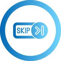 Skip Gradient Circle Icon vector