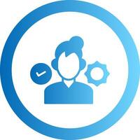 Coach Skills Gradient Circle Icon vector