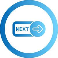 Next Gradient Circle Icon vector