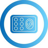 Password Gradient Circle Icon vector