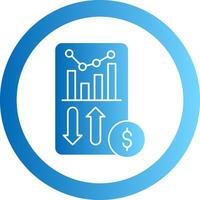 Sales Report Gradient Circle Icon vector