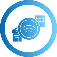 Hybrid Work Gradient Circle Icon vector