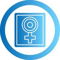 Girl Power Gradient Circle Icon vector