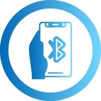 Bluetooth Gradient Circle Icon vector