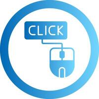 Click Gradient Circle Icon vector