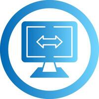 Gap Measurement Gradient Circle Icon vector