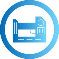 Staple Gun Gradient Circle Icon vector