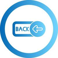 Back Gradient Circle Icon vector