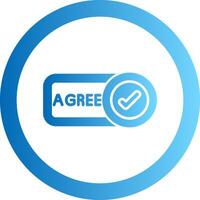 Agree Gradient Circle Icon vector