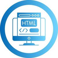 Html Gradient Circle Icon vector