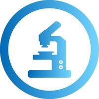 Microscope Gradient Circle Icon vector