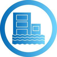 Flood Gradient Circle Icon vector