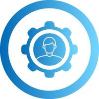 Customer Relationship Gradient Circle Icon vector