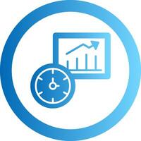 Time To Market Gradient Circle Icon vector