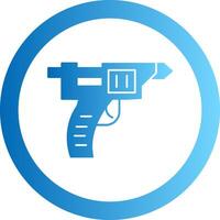 Glue Gun Gradient Circle Icon vector