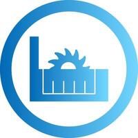 Table Saw Gradient Circle Icon vector