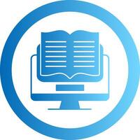 E Learning Gradient Circle Icon vector