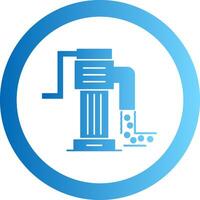 Water Wasting Gradient Circle Icon vector
