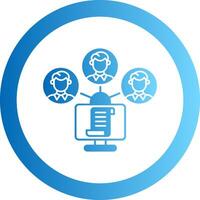 Files Exchange Gradient Circle Icon vector