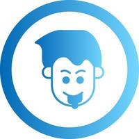 Drooling Gradient Circle Icon vector