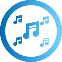 Music Gradient Circle Icon vector