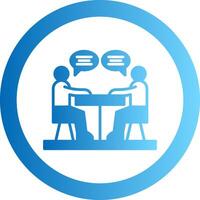 Discussion Gradient Circle Icon vector