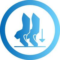Toe Stand Gradient Circle Icon vector