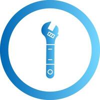 Adjustable Wrench Gradient Circle Icon vector