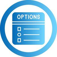 Options Gradient Circle Icon vector