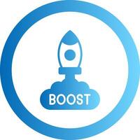 Boost Gradient Circle Icon vector