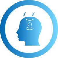 Headache Gradient Circle Icon vector