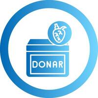 Heart Donar Gradient Circle Icon vector