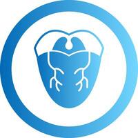 Tongue Gradient Circle Icon vector