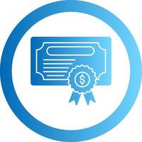 Certificate Gradient Circle Icon vector
