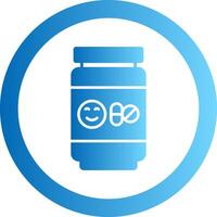 Antidepressant Gradient Circle Icon vector