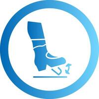 Ankle Flex Gradient Circle Icon vector