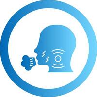 Cough Gradient Circle Icon vector