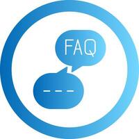 Faq Gradient Circle Icon vector